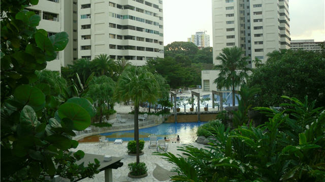 Large swimming pool.